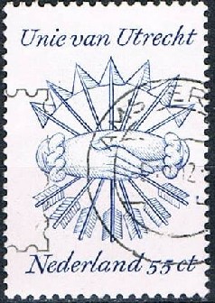 Timbre: 400 ans de l'union d'Utrecht