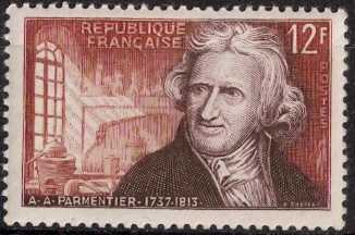 Timbre: Antoine-Augustin, baron Parmentier.