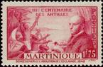 Timbre: Rattachement des Antilles &agrave; la France
