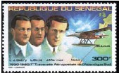 Timbre: 1ere traversee aeropostale de l'Atlantique sud+