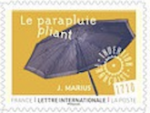 Timbre: Inventions : parapluie pliant