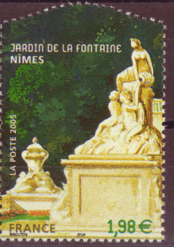 Timbre: Jardin de la Fontaine &agrave; N&icirc;mes