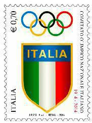 Timbre: Centenaire du Comit&eacute; Olympique Italien