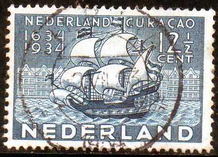 Timbre: Caravelle - Occupation de Curacao