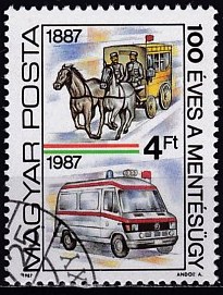 Timbre: Centenaire de la soci&eacute;t&eacute; de secours