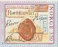 Timbre: 350 ans de la Poste norv&eacute;gienne