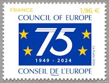 Timbre: 75 ans du Conseil de l'Europe