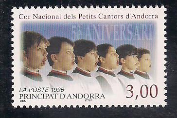 Timbre: 5e anniv Choeur National des petits chanteurs d'Andorre