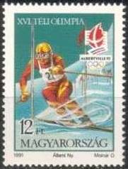 Timbre: J.O. d'hiver 1992, &agrave; Albertville : Slalom