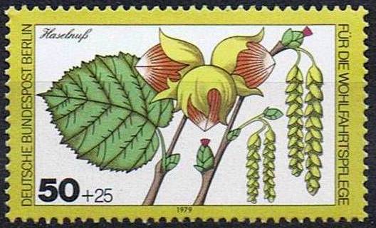 Timbre: Flore des for&ecirc;ts : Noisetier