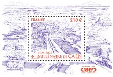 Timbre: Mill&eacute;naire de caen