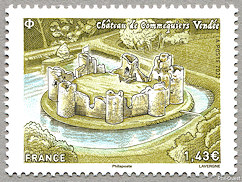 Timbre: Ch&acirc;teau de Commequiers  Vend&eacute;e