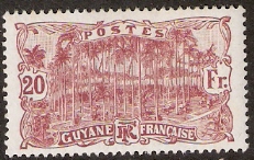 Timbre: Place des palmiers à Cayenne