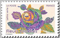 Timbre: Fleurs brodees 3