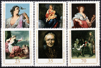 Timbre: Tableaux de la  galerie de Dresde