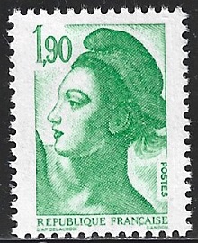 Timbre: Type Libert&eacute; de Gandon