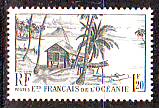 Timbre: Plage et habitation indig&egrave;ne