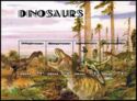 Timbre: Dinosaures - Feuillet 4 timbres
