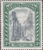 Timbre: L'escalier de la Reine &agrave; Nassau. filigrane CA droit