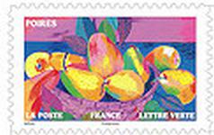 Timbre: Jardin d'automne : poires