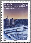 Timbre: chateau de vaux le vicomte / france - japon