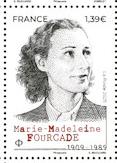 Timbre: Figures de la R&eacute;sistances - Marie-Madeleine Fourcade