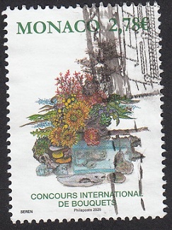 Timbre: Concours international de bouquets