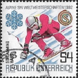 Timbre: Championnats du Monde de ski alpin,&agrave; Schladming-Haus