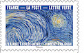 Timbre: Le bleu dans l'art La nuit &eacute;toil&eacute;e