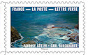 Timbre: Le bleu dans l'art  - paysage cotier