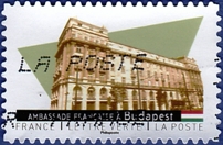 Timbre: Ambassade de France &agrave; Budapest