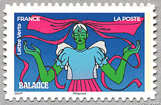 Timbre:  Les signes du zodiaque :Balance