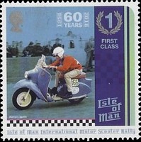 Timbre: 60e anniversaire du 1er Manx Motor Scooter Rally