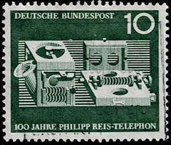 Timbre: 100  ans du telephone de Philip Reis