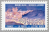 Timbre: Marine bleue  Georges Lacombe N&deg;8