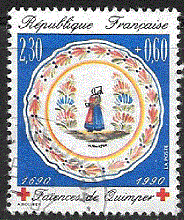 Timbre: Fa&iuml;ence de Quimper