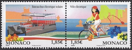 Timbre: Les transports &eacute;cologiques &agrave; Monaco