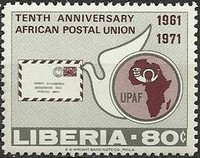 Timbre: Anniversaire de l'union postale