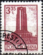 Timbre: Mausol&eacute;e des H&eacute;ros &agrave; Bucarest