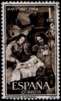 Timbre: Zurbaran : Nativit&eacute; 