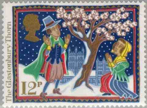 Timbre: La floraison de l'aub&eacute;pine de Glastonbury
