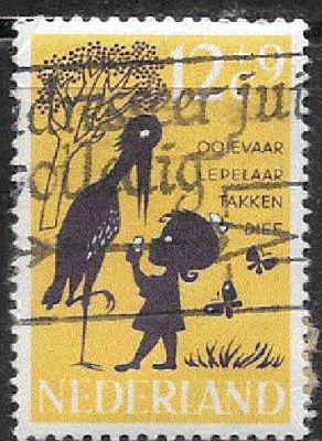 Timbre: La cigogne et l'enfant