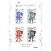Timbre: L&rsquo;ART DE LA GRAVURE -  Journ&eacute;e du timbre 1950