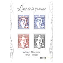 Timbre: L&rsquo;art de la gravure : Marianne de Cocteau