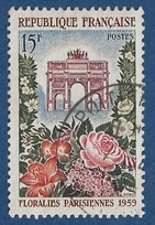 Timbre: Floralies parisiennes, Arc du Carousel 