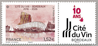 Timbre: Bordeaux la cit&eacute; du vin
