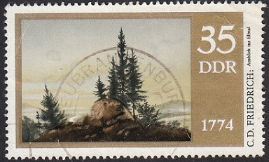 Timbre: Caspar David Friedrich - la Vall&eacute;e de l'Elbe