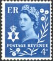 Timbre: Portrait de la reine Elizabeth II en 4D par Wilding
