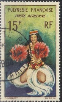 Timbre: Danseuse tahitienne