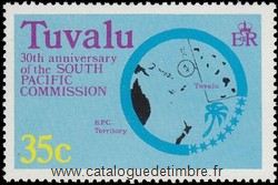 Timbre: 30&egrave;me anniversaire de la Commission du Pacifique